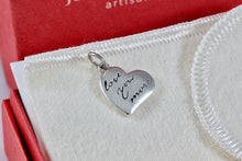 Load image into Gallery viewer, James Avery Sterling Silver "Love You More" Heart Charm Pendant
