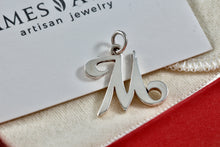 Load image into Gallery viewer, James Avery Sterling Silver Alphabet Letter "M" Charm Pendant
