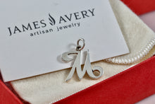 Load image into Gallery viewer, James Avery Sterling Silver Alphabet Letter "M" Charm Pendant

