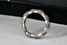 Load image into Gallery viewer, Vintage Costume Eternity Silver-Plated Emerald Cut CZ Stone Band Ring Size 7
