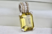 Load image into Gallery viewer, Lagos Caviar 18k Gold &amp; Silver Lemon Quartz Hinged Bale Large Enhancer Pendant
