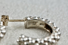 Load image into Gallery viewer, Lagos Caviar Sterling Silver Beaded Small Hoop Stud Earrings With 14K Gold Post
