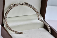 Load image into Gallery viewer, Barbara Bixby 18K Gold &amp; Sterling Flower Hinged Bangle Cuff Large Bracelet
