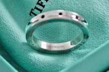 Load image into Gallery viewer, Tiffany &amp; Co. 1837 Narrow 3 Blue Sapphire Band Stacking Ring Size 7.5
