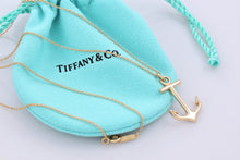 Load image into Gallery viewer, Tiffany &amp; Co. Rare 18K Yellow Gold Anchor Pendant 16&quot; Necklace
