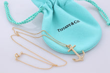 Load image into Gallery viewer, Tiffany &amp; Co. Rare 18K Yellow Gold Anchor Pendant 16&quot; Necklace
