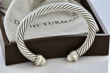 Load image into Gallery viewer, David Yurman 14K Yellow Gold &amp; Sterling Silver Classic Cable 7mm Bracelet
