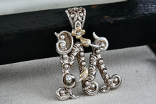Load image into Gallery viewer, Barbara Bixby Sterling Silver 18K Gold Letter "M" Enhancer Charm Pendant
