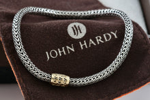 Load image into Gallery viewer, John Hardy Sterling Silver &amp; 18k Yellow Gold Woven Cable 8" Bracelet
