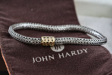 Load image into Gallery viewer, John Hardy Sterling Silver &amp; 18k Yellow Gold Woven Cable 8" Bracelet
