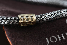 Load image into Gallery viewer, John Hardy Sterling Silver &amp; 18k Yellow Gold Woven Cable 8" Bracelet
