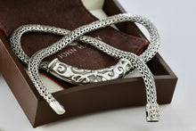 Load image into Gallery viewer, John Hardy Large Sterling Silver Wheat Chain Slide Pendant 17" Necklace
