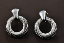 Load image into Gallery viewer, Trifari Large Ripple Circle Clip-On Earrings
