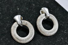 Load image into Gallery viewer, Trifari Large Ripple Circle Clip-On Earrings
