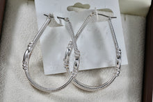 Load image into Gallery viewer, Vintage Trifari Costume Hoop Earrings
