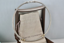 Load image into Gallery viewer, David Yurman 14K Gold &amp; Sterling Silver Cable Choker 15" Necklace
