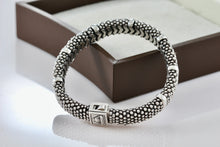Load image into Gallery viewer, Lagos Caviar Sterling Silver Station Beaded Wrap 9mm Bangle Bracelet
