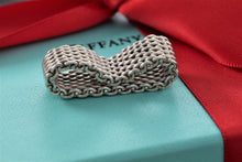 Load image into Gallery viewer, Tiffany &amp; Co. Somerset Floppy Mesh Silver Band Unisex Ring Size 10
