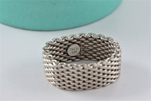 Load image into Gallery viewer, Tiffany &amp; Co. Somerset Floppy Mesh Silver Band Unisex Ring Size 10
