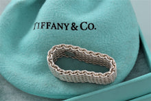 Load image into Gallery viewer, Tiffany &amp; Co. Somerset Floppy Mesh Silver Band Unisex Ring Size 10
