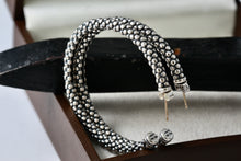 Load image into Gallery viewer, Lagos Caviar Sterling Silver Beaded Large Hoop Stud Earrings With 18K Gold Post
