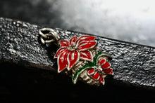 Load image into Gallery viewer, Costume Jewelry High Quality Red Enamel Flower Ribbon Pendant
