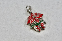 Load image into Gallery viewer, Costume Jewelry High Quality Red Enamel Flower Ribbon Pendant
