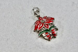 Costume Jewelry High Quality Red Enamel Flower Ribbon Pendant