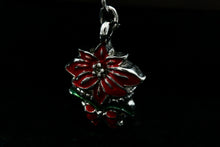 Load image into Gallery viewer, Costume Jewelry High Quality Red Enamel Flower Ribbon Pendant
