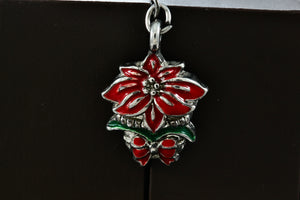 Costume Jewelry High Quality Red Enamel Flower Ribbon Pendant