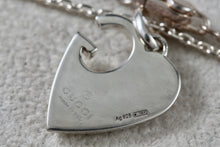 Load image into Gallery viewer, Gucci Sterling Silver "G" Heart Necklace
