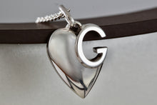 Load image into Gallery viewer, Gucci Sterling Silver "G" Heart Necklace
