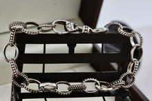 Load image into Gallery viewer, Lagos Womens Sterling Silver Signature Caviar Alternating Link 7.5" Bracelet
