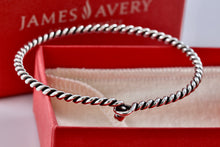 Load image into Gallery viewer, James Avery Sterling Silver Twist Hook Bangle Bracelet
