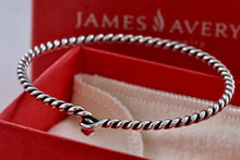 Load image into Gallery viewer, James Avery Sterling Silver Twist Hook Bangle Bracelet
