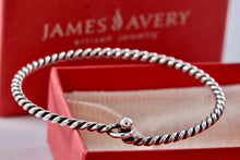 Load image into Gallery viewer, James Avery Sterling Silver Twist Hook Bangle Bracelet
