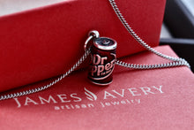 Load image into Gallery viewer, James Avery Sterling Silver Enamel Dr. Pepper Can Charm Pendant 17" Chain Necklace
