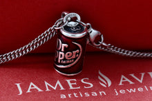 Load image into Gallery viewer, James Avery Sterling Silver Enamel Dr. Pepper Can Charm Pendant 17" Chain Necklace
