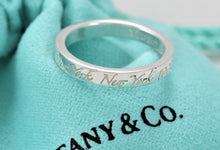 Load image into Gallery viewer, Tiffany &amp; Co. Silver Notes &quot;Fifth Ave&quot; Narrow Band Ring
