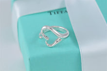 Load image into Gallery viewer, Tiffany &amp; Co. Elsa Peretti Silver Open Heart Ring Version 2
