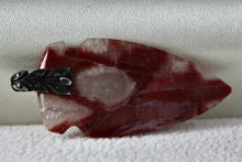 Load image into Gallery viewer, Native American Polished Red Agate Carved Arrowhead Pendant
