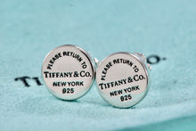 Load image into Gallery viewer, Return To Tiffany &amp; Co. Silver Small Round Circle Mini Stud Earrings
