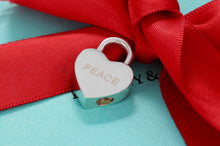 Load image into Gallery viewer, Tiffany &amp; Co. Silver &quot;Peace&quot; Heart Padlock Pendant
