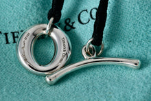 Load image into Gallery viewer, Tiffany &amp; Co. Elsa Peretti Sevillana Silver Silk Cord Toggle 6.75&quot; Bracelet
