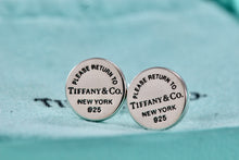 Load image into Gallery viewer, Return To Tiffany &amp; Co. Silver Small Round Circle Mini Stud Earrings
