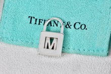Load image into Gallery viewer, Tiffany &amp; Co. Silver Letter &quot;M&quot; Padlock Pendant *Soldered Closed*
