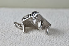 Load image into Gallery viewer, MEM Sterling Silver Black White Enamel Grand Piano Charm Pendant RARE
