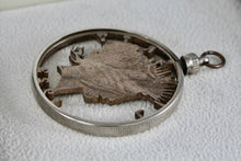 Load image into Gallery viewer, Silver Handmade 1922 American Morgan Dollar Detailed Carved Pendant
