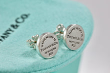 Load image into Gallery viewer, Return To Tiffany &amp; Co. Silver Small Round Circle Mini Stud Earrings
