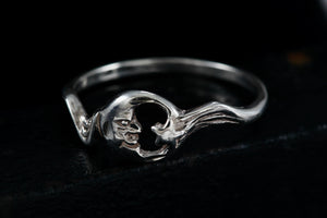 Sterling Silver Man in The Moon Shooting Star Stacking Ring Size 7